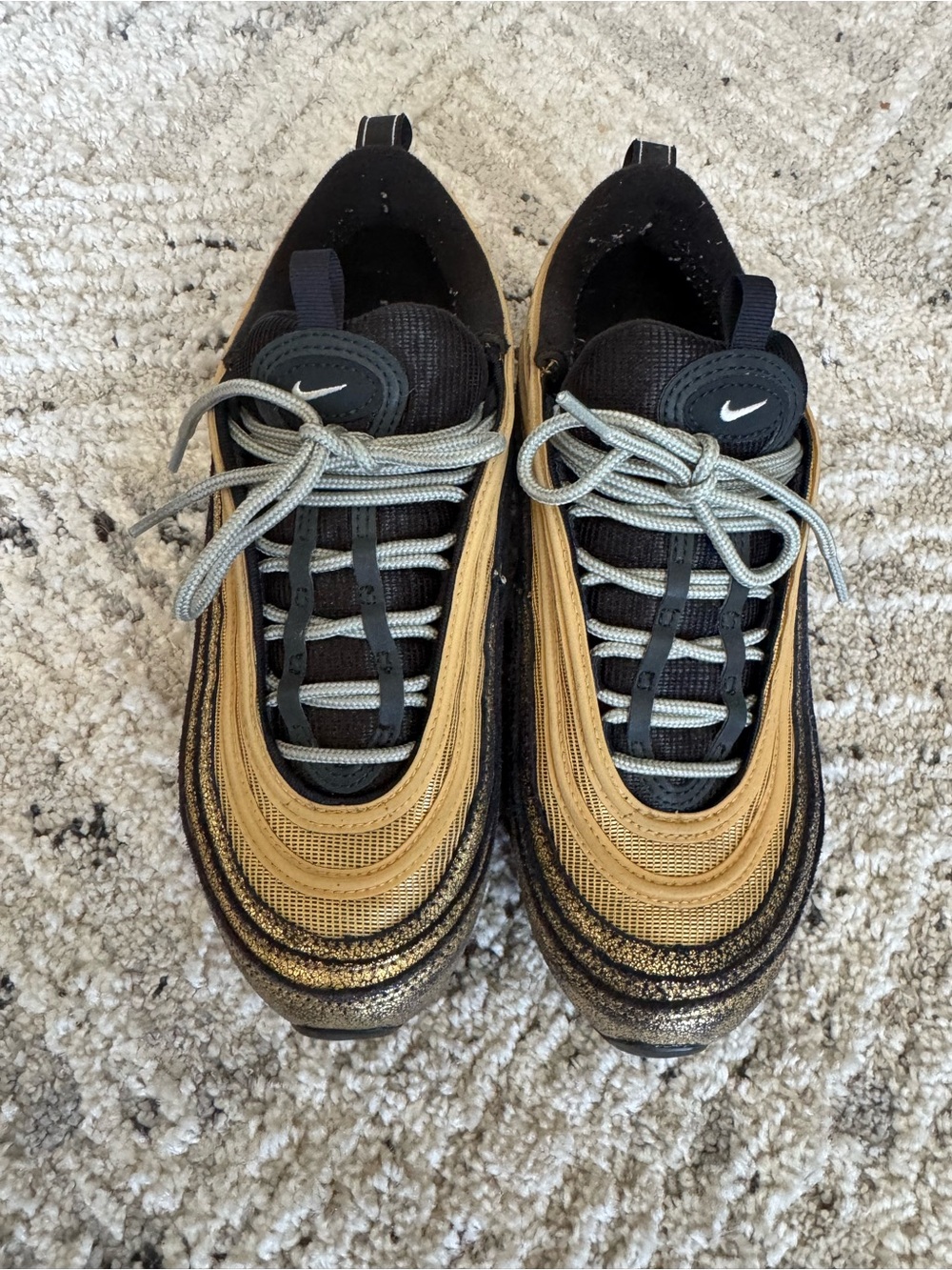 Nike Women’s Black and Gold Air Max 97